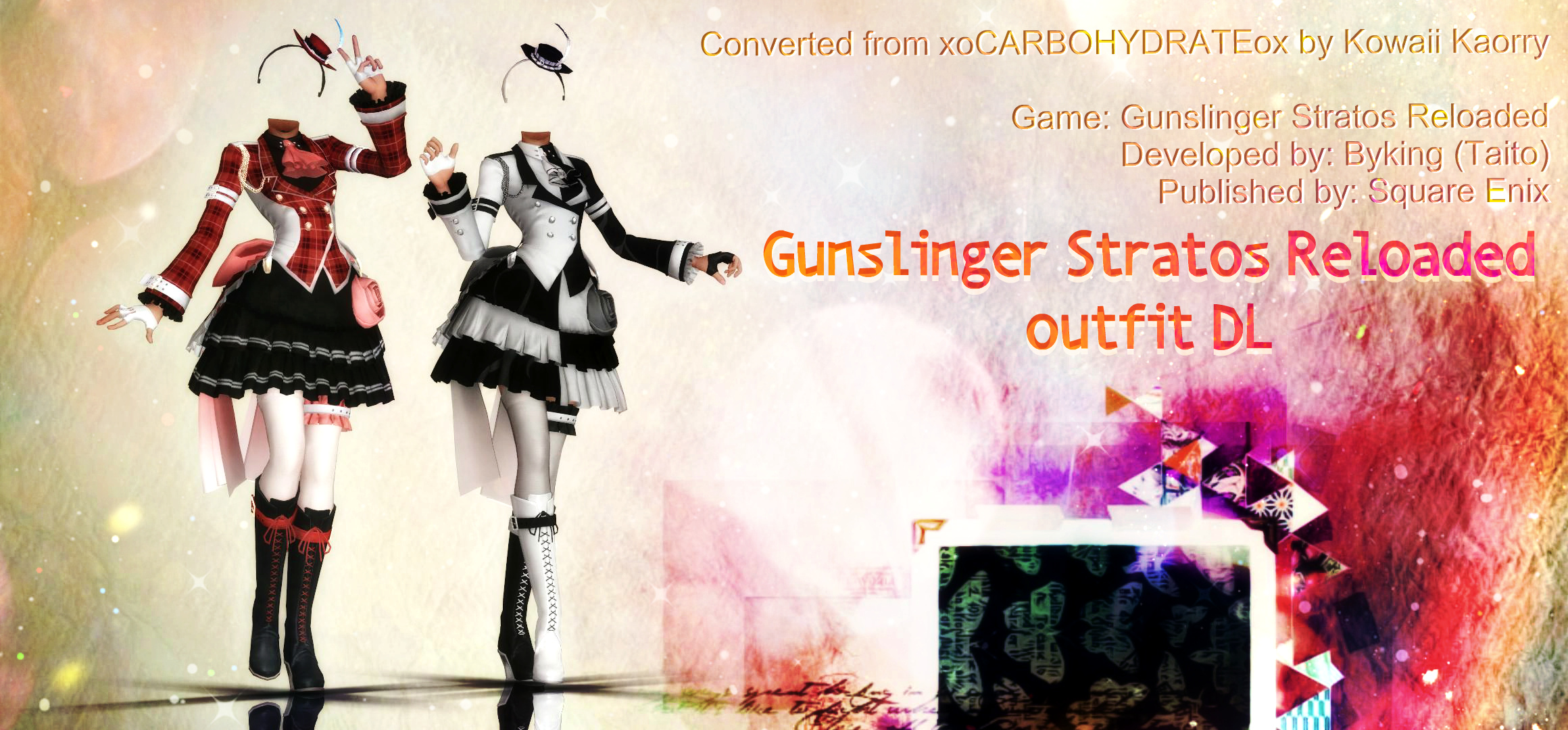 MMD Gunslinger Stratos Reloaded outfit DL