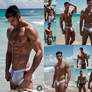 SFW Swimming trunks muscle chest hairy handsome