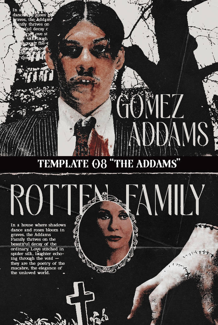 TEMPLATE 008 // THE ADDAMS + PNGS/TEXTURES by nofaceresources on DeviantArt