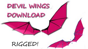 [MMD Download] - Big devil/bat wings (Rigged)