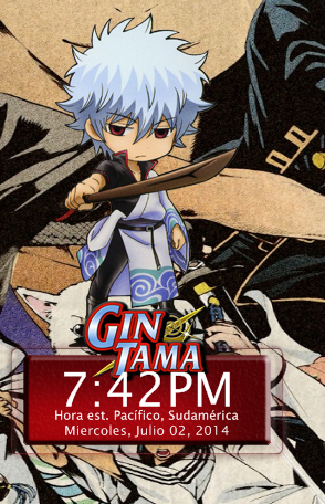 Gintama-Gintoki clock for rainmeter/para rainmeter