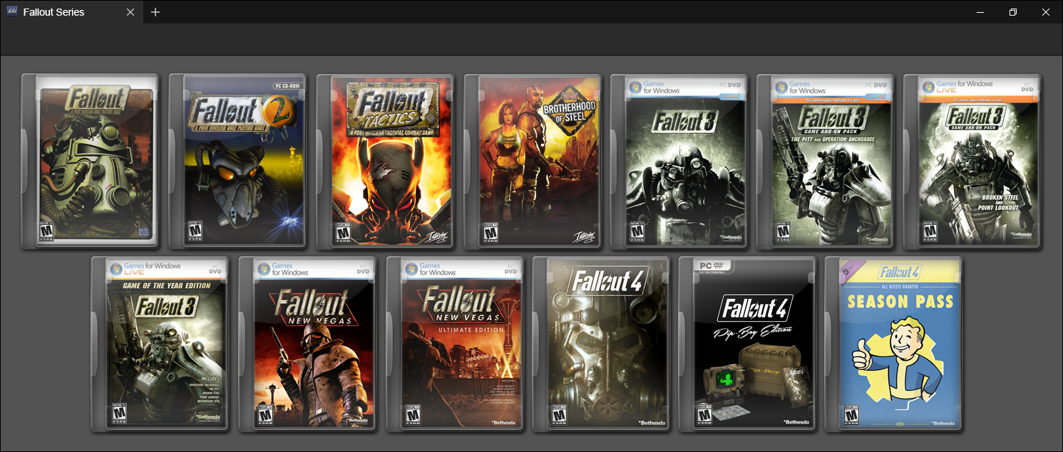Fallout series by gameboxicons on deviantart