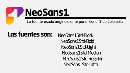 Canal 1 (COL) Official Fonts