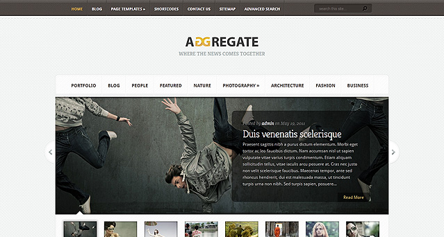 Aggregate WordPress Theme