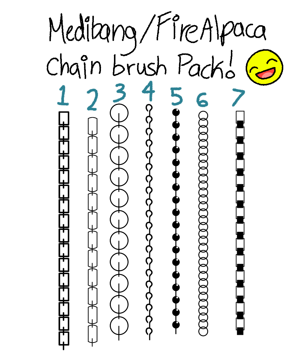 Chain brush pack for Medibang! by PineappleFizz on DeviantArt