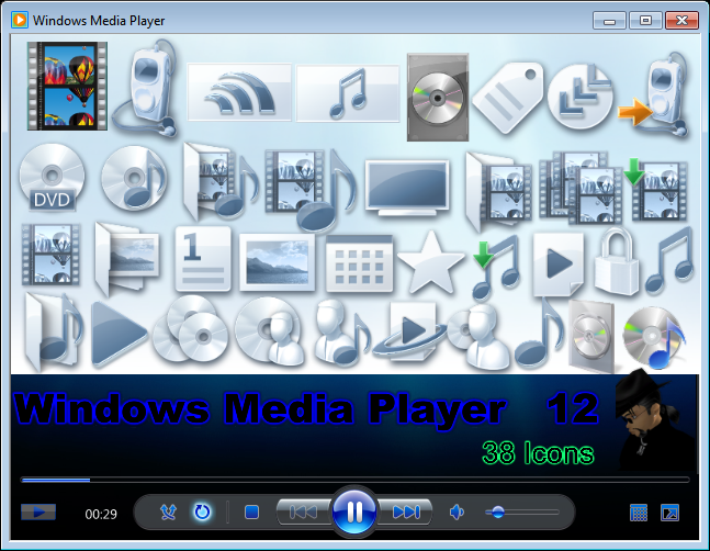 Windows Media Player 12 Icons