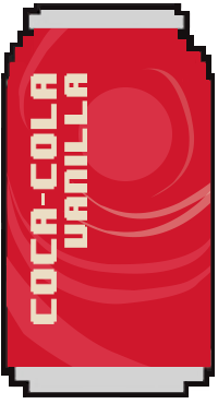 Pixel Vanilla Coke Can