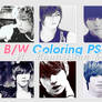 B/W Coloring PSDs Pack (ft. B2ST's Hyunseung)