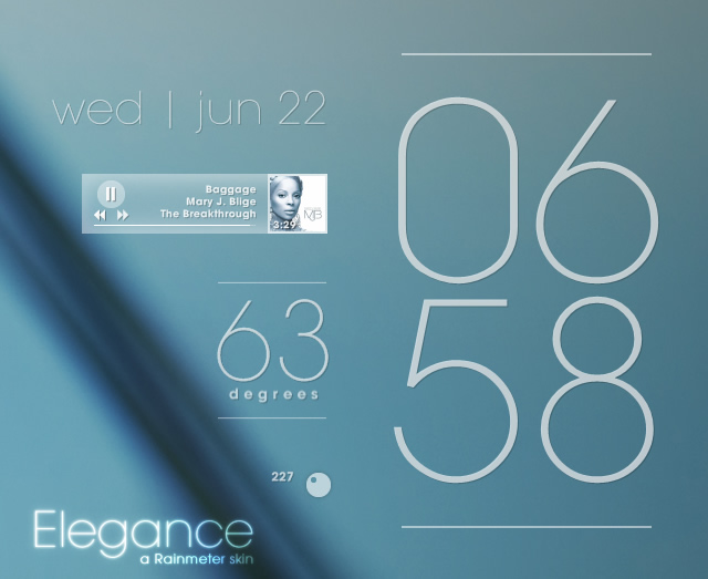 Rainmeter - Elegance 1.0 by lilshizzy