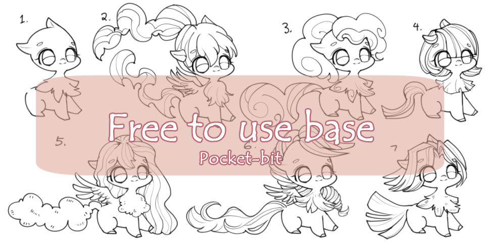 F2U Pony base (For limited of time ) by pocket-bit on DeviantArt