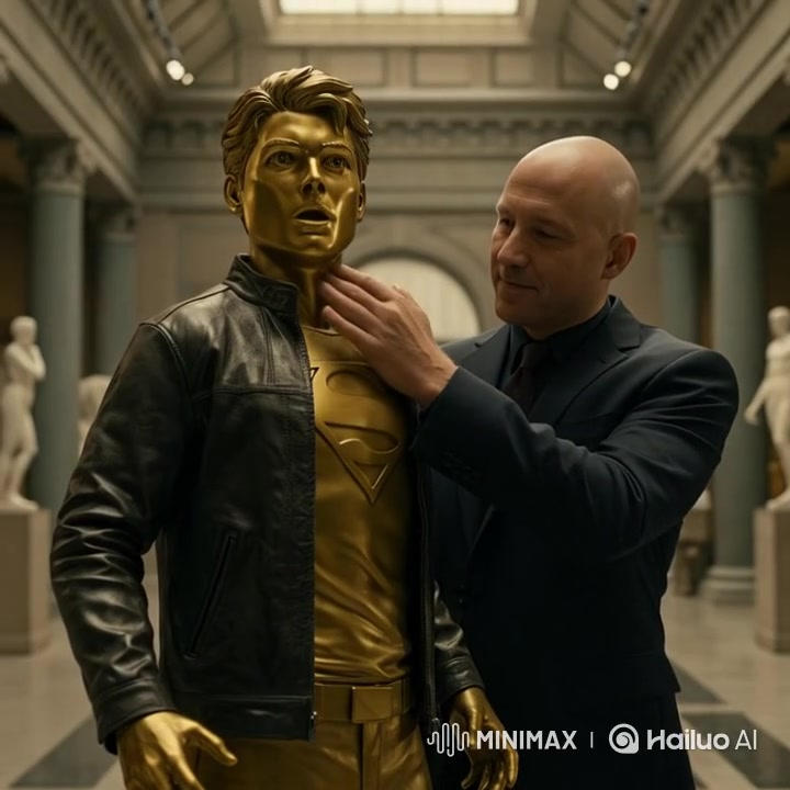 Luthor and Superboy Gold statue by maledollmaker2024 on DeviantArt