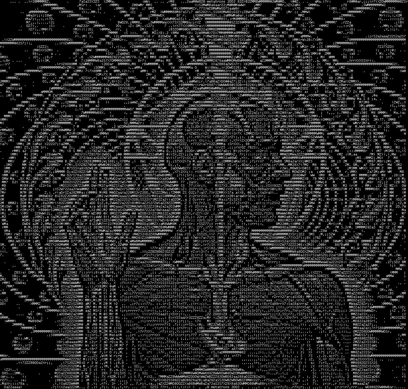 Lateralus in ASCII