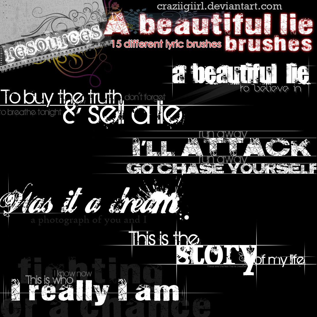 A Beautiful Lie.Brushes