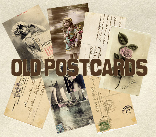 Vintage postcard set