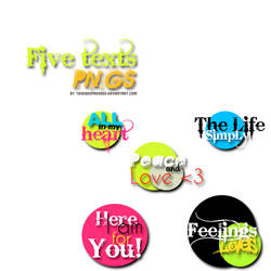 + five texts png's