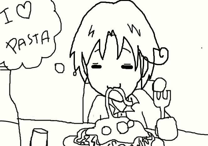 i love pasta ( line art) by kingdomMarDefense on DeviantArt