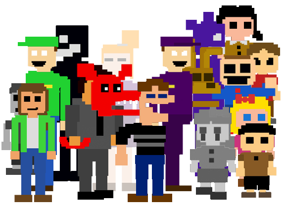 Afton Family V2 with Kids and Friends by GoldenRichard93 on DeviantArt