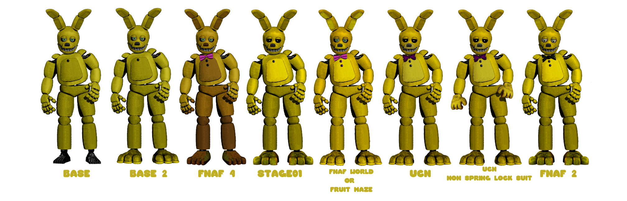 Classic Spring Bonnie and Animatronic Glitchtrap by GoldenRichard93 on  DeviantArt