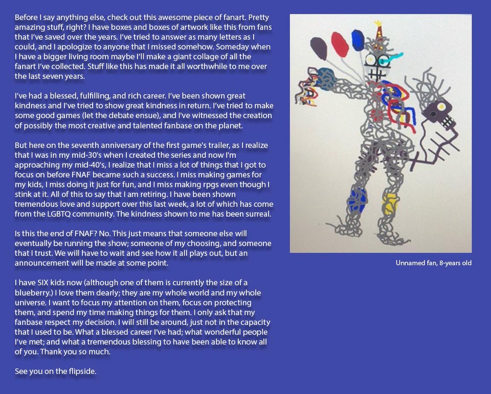 Scott Cawthon Retires :(