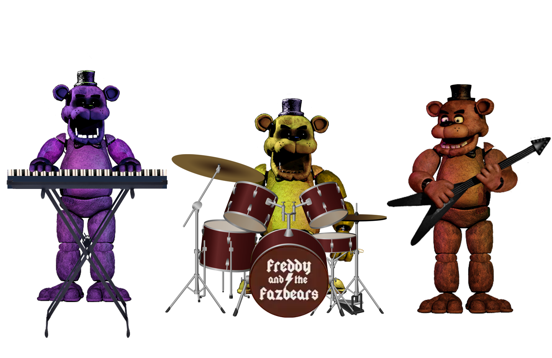 FNaF C4D  FNaF4 Nightmare Animatronics by BrussPictures on DeviantArt