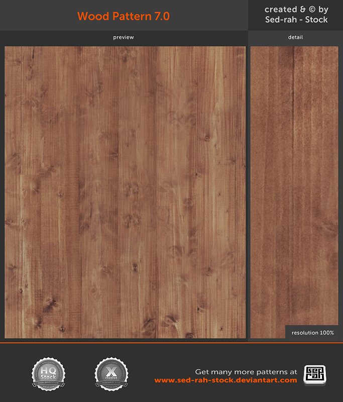 Wood Pattern 7.0 by Sed-rah-Stock