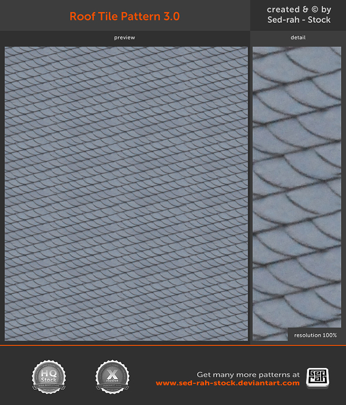 Roof Tile Pattern 3.0 by Sed-rah-Stock on DeviantArt