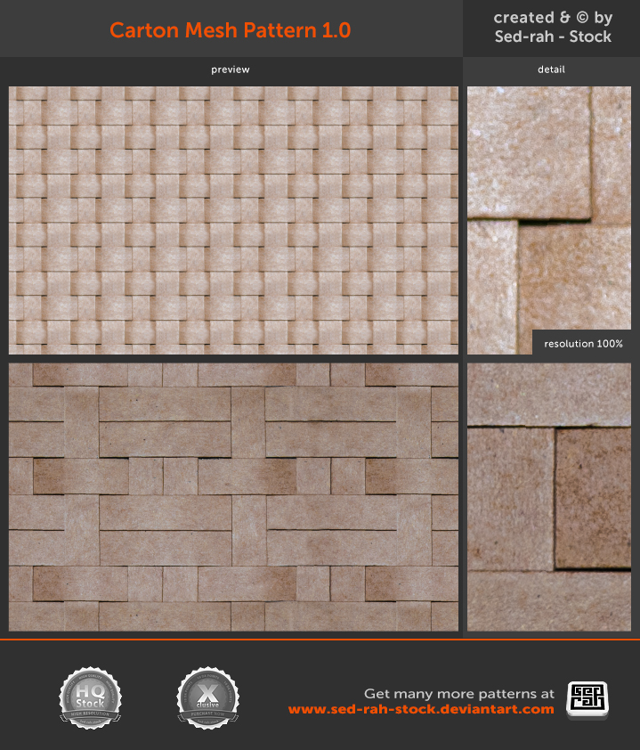 Carton Mesh Pattern 1.0 by Sed-rah-Stock