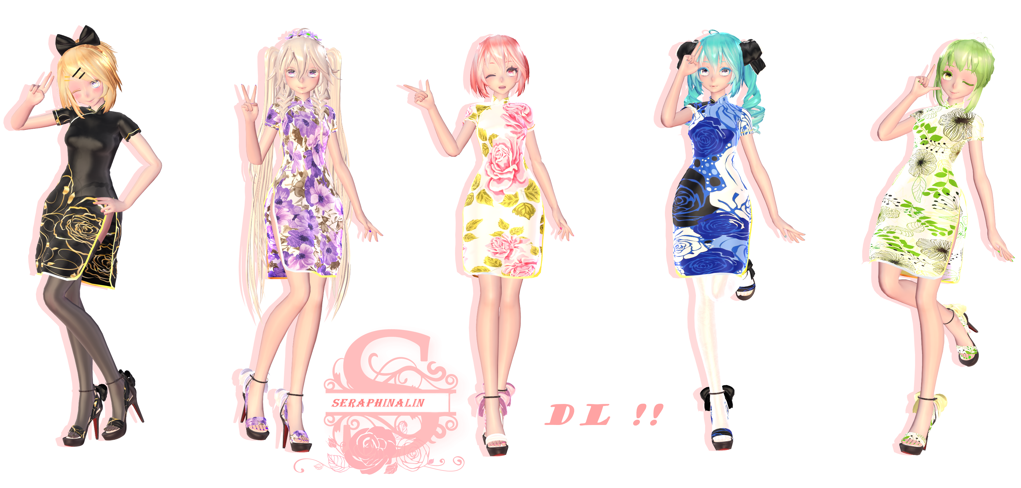 Tda Colorful China Dress : DL !!