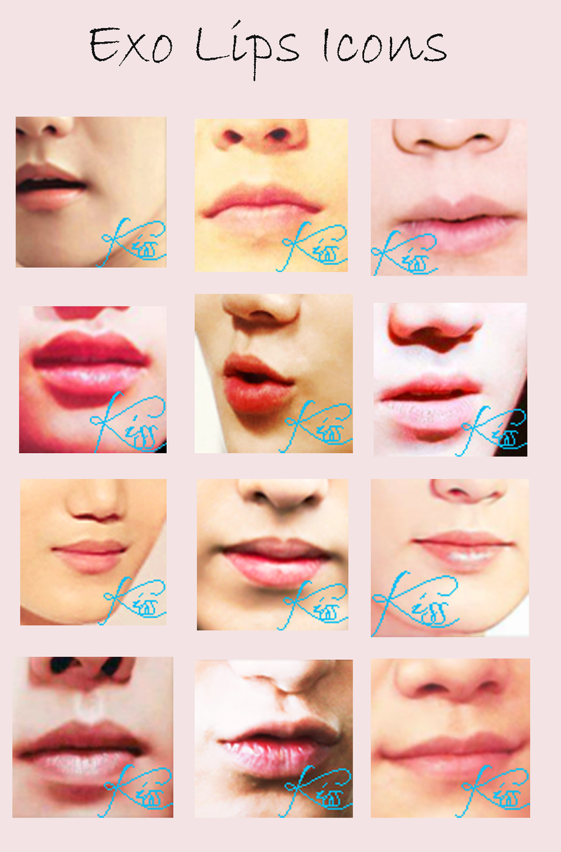 EXO Lips Icons by The-Rmickey on DeviantArt, image size:800x1215