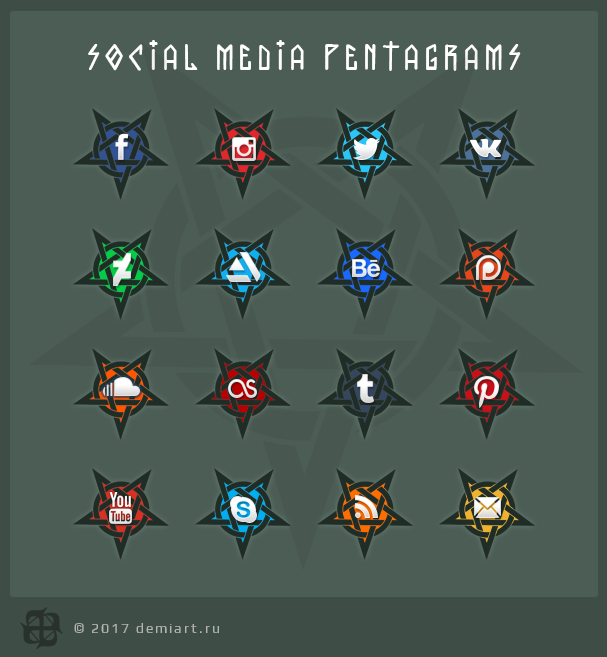 Social Media Pentagrams