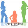 3 woman silhouettes for PSP8+