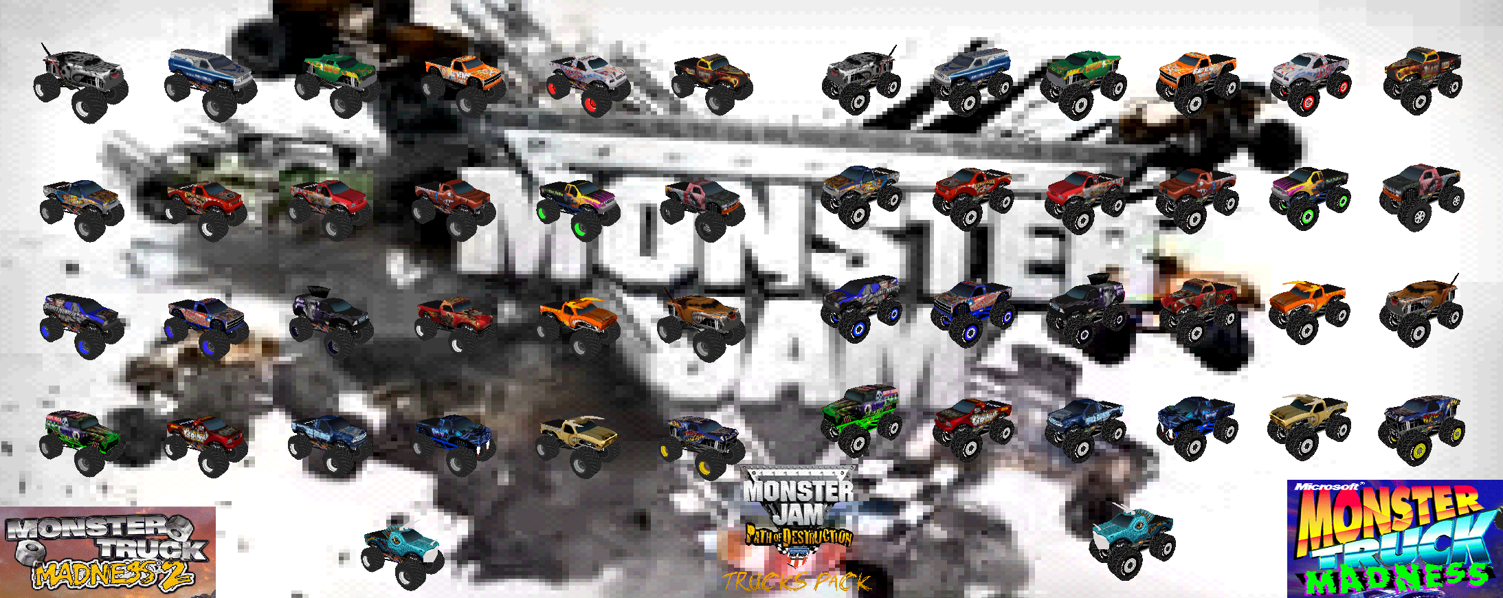 Monster Jam Path of Destruction Trucks Pack by TheDreamPieces on