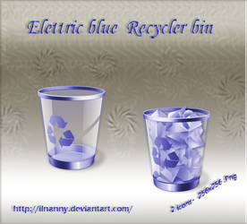 Elettric Blue Recycler bin by ilnanny