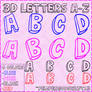 3D Letters png