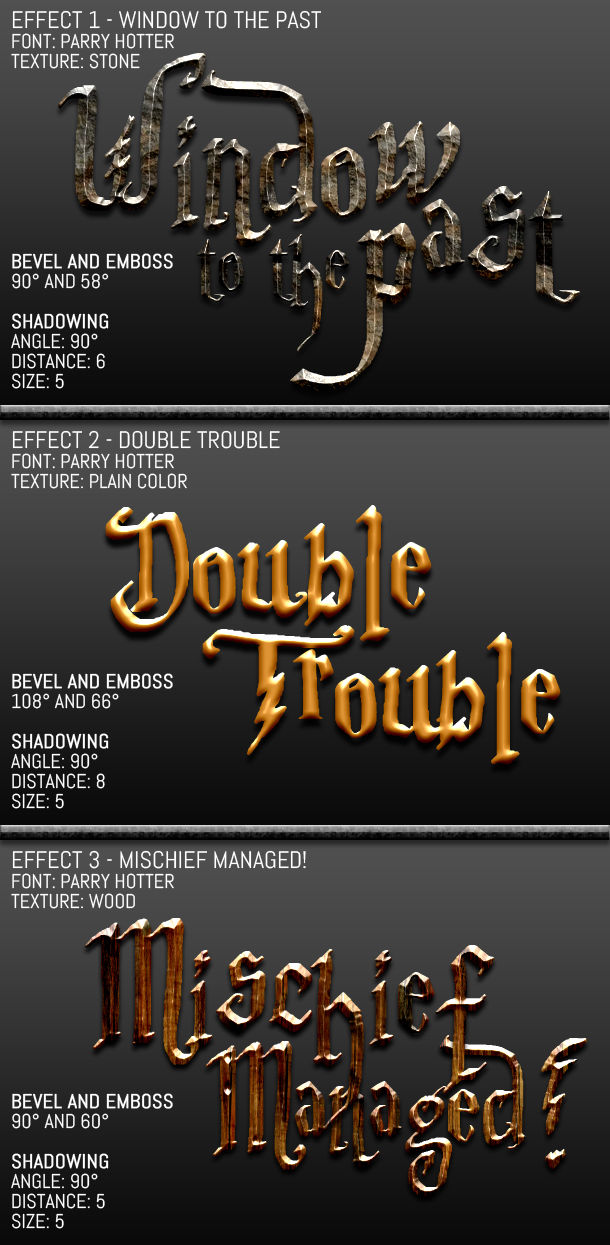 harry potter text effects psd by