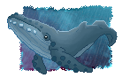 Magical whale - pixel art deco by Strawberry-Tate