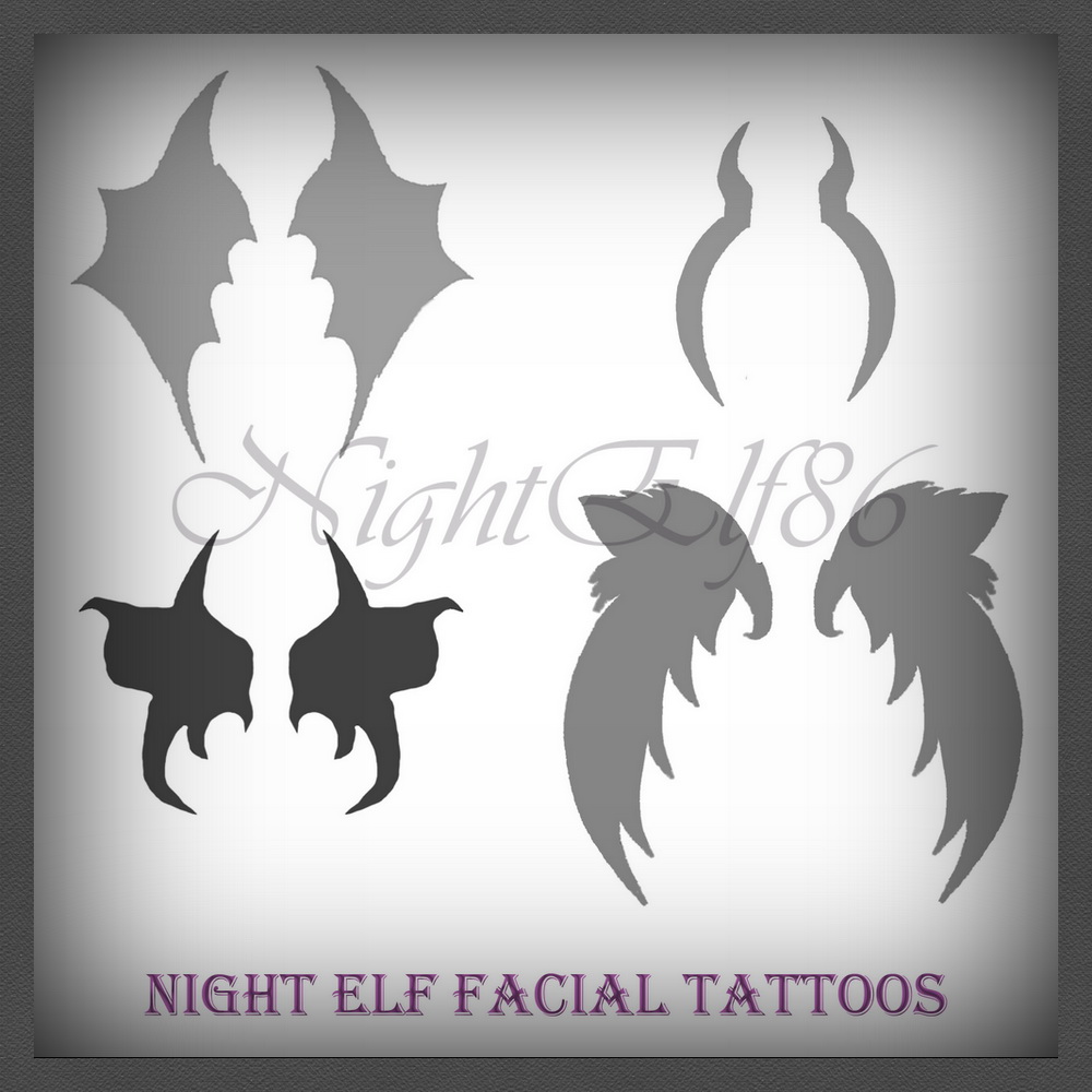 Night Elf Facial Tattoos PS Brushes Pack