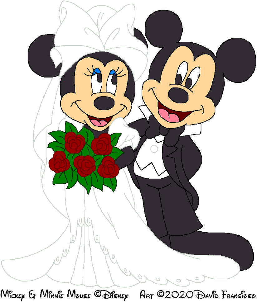 Mickey And Minnie Mouse Wedding Coloring Pages Mickey vrogue.co