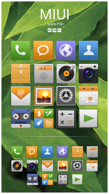 MIUI Icons PSD