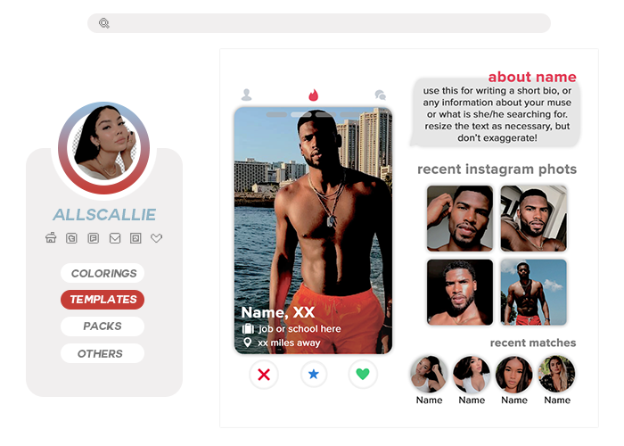 Fake Tinder Profile Template