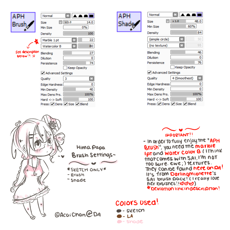 Hima Papa SAI Brush Settings