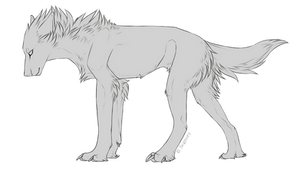 Free Canine Lineart. [ PSD + PNG file ]