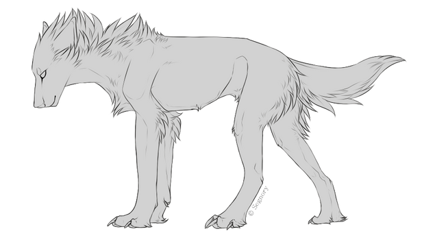 Free Canine Lineart. [ PSD + PNG file ]