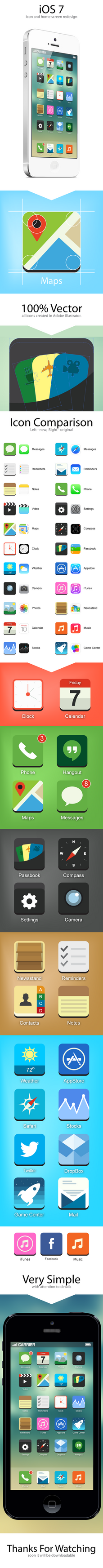 iOS homescreen and icon redesign / FREE DOWNLOAD by air-t on DeviantArt