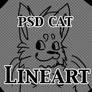 cat lineart -- PSD