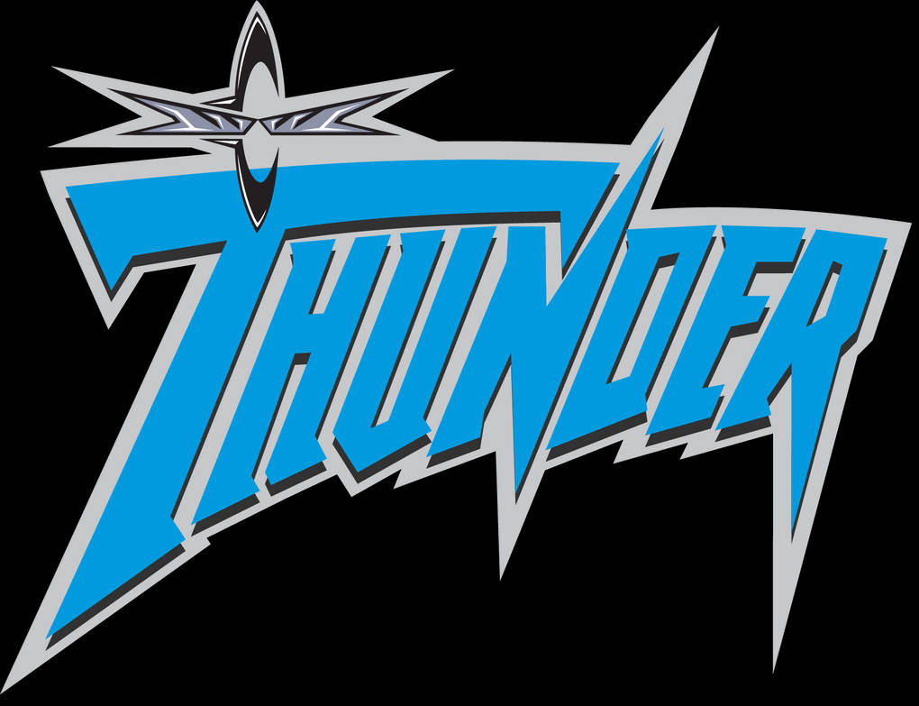 logotipo de wcw trueno