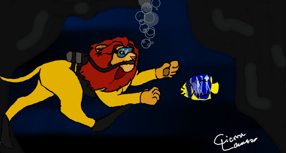 TLK simba scuba-diving by whynotcierra on DeviantArt