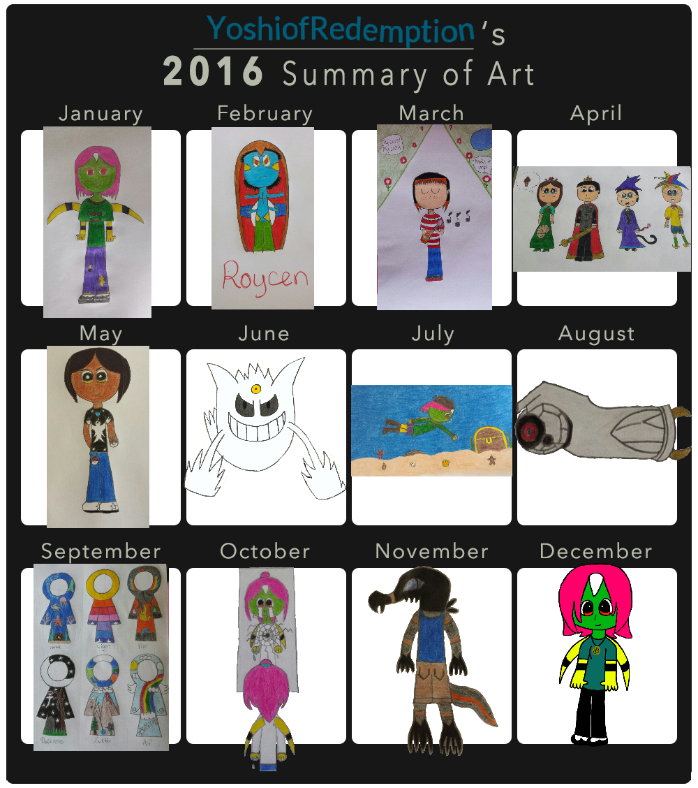 2016 Art Summary by YoshiofRedemption on DeviantArt