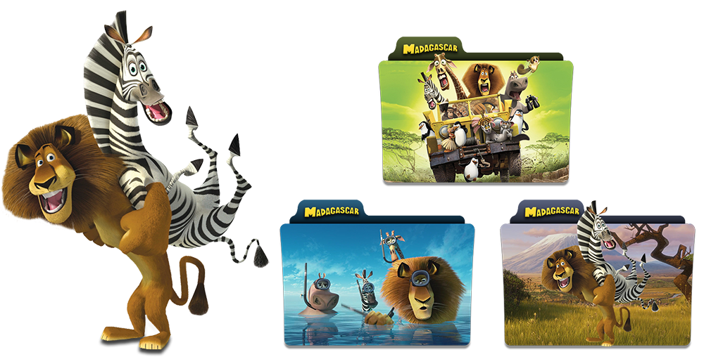 Madagascar 3 folder icon pack