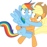 Rainbow and Applejack Exposed